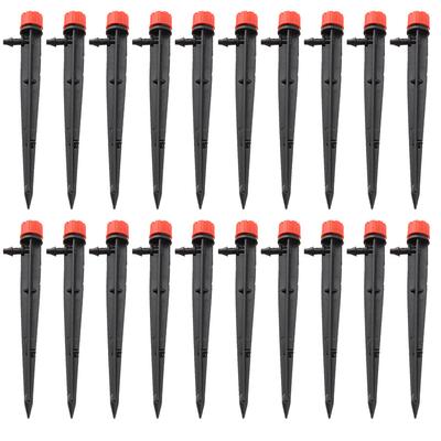 20 Pezzi Micro Irrigazione a Goccia Regolabile 8 Uscite Acqua Irrigatore da Giardino Gocciolatore Strumento di Irrigazione