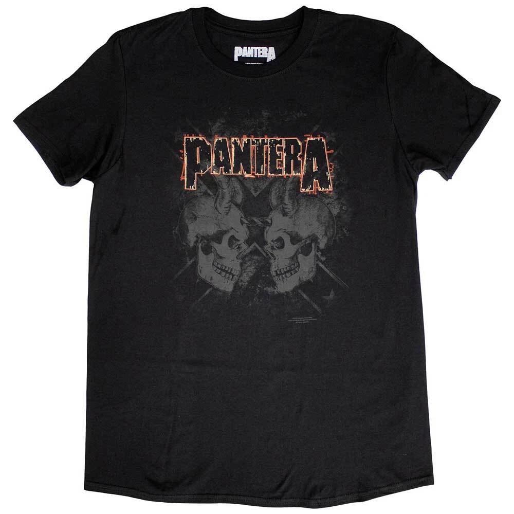Pantera Men s Watermarked Skulls Short Sleeve T-Shirt, Black, Small S