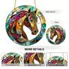 Acrylic Horse Suncatcher Stained Glass Effect Window Hanging Ornament Equestrian Gifts for Mom Grandma Women Horse Lovers