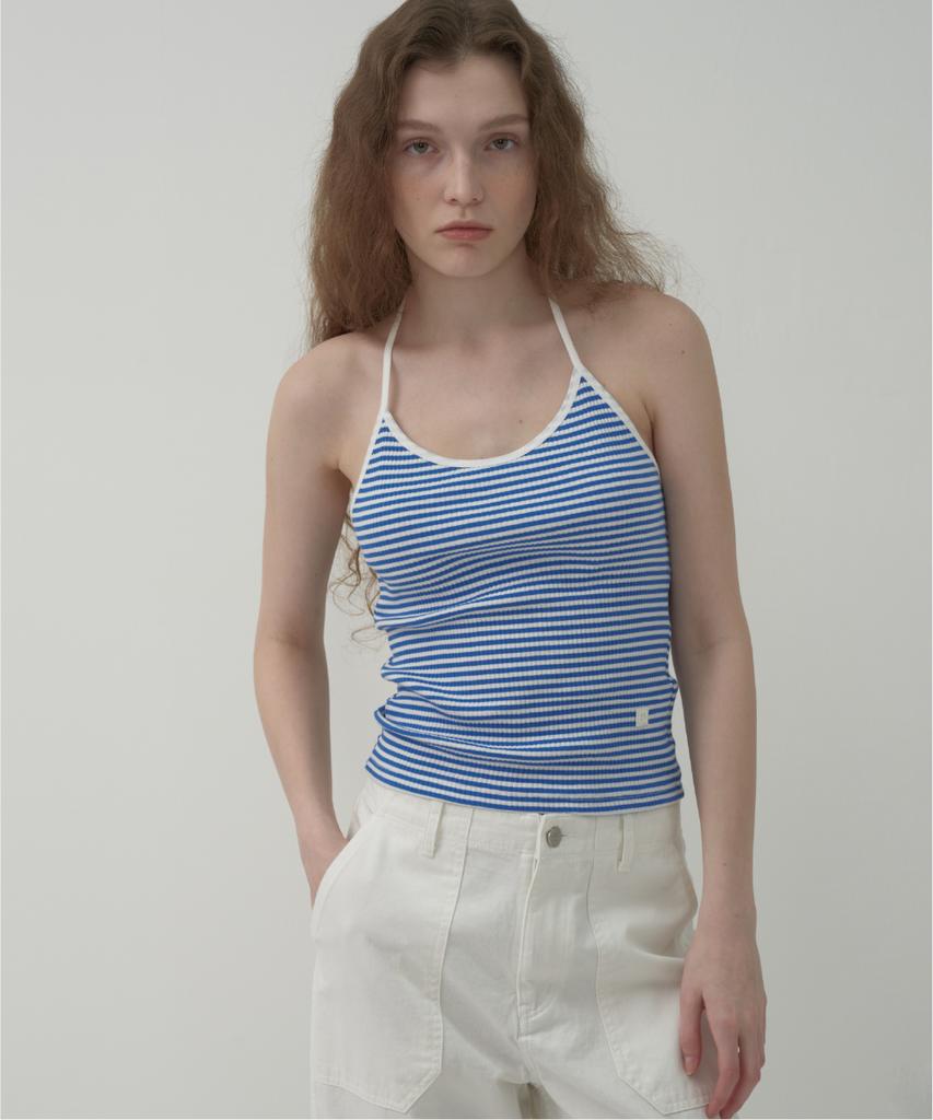 MOTT Halter Stripe Sleeveless - Blue