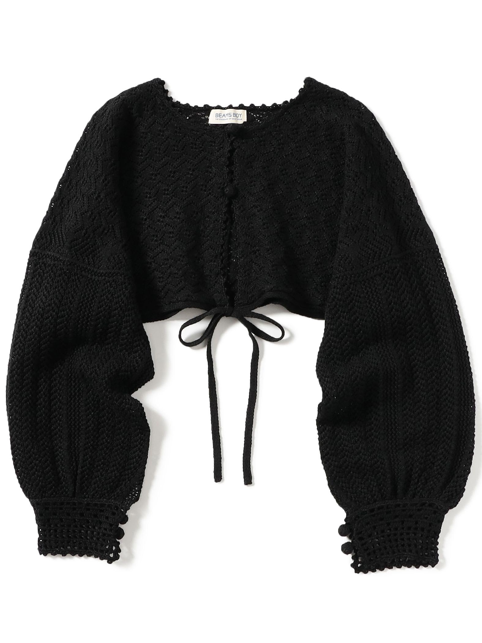 

В язане мереживне болеро BLACK FREE 13150153126 [BEAMS BOY] L/S Жіноче чорний