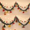 Seasonal Decor Felt Christmas Banner Decorated Furry Balls LED String Light DIY Handmade Xmas Pendant Christmas Party