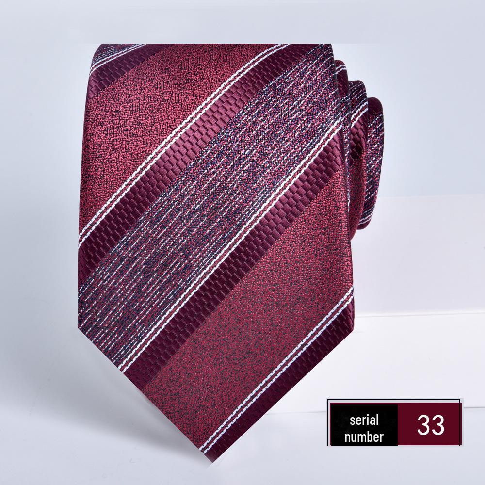 Wine Red Jacquard Tie for Men - Formal Business, Wedding, and Groom 8cm Executive Style