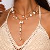 Bohemia Summer Beach Shell Conch Starfish Necklace for Women Girls Multilayer Choker Necklaces Chain Jewelry Gifts