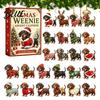 Weihnachts-Adventskalender 3D Dackel mit 24 einzigartigen Mini-Hundefiguren Festliche Partygeschenke Countdown-Spielzeugset für Kinder Feiertags-Sammlerstück