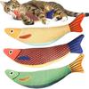 2 Pcs Catnip Fish Cat Toy for Indoor Cats Interactive Kitten Chew Kicker Toy with Crinkle Sound Simulation Fish Shape Stuffed Cat Toy for Bored Relief