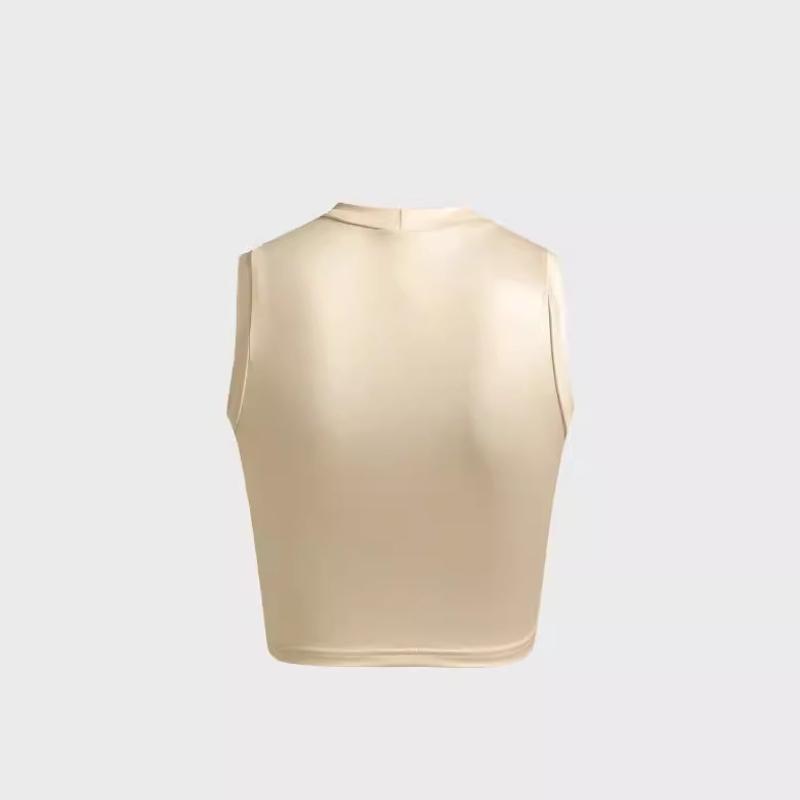 Europejski i amerykański retro Y2K top crop bez rękawów z nadrukiem literowym high street sexy hot girl na lato