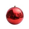 Red Glossy Finish Christmas Ball Ornament Weather Resistant Plastic Texture Suitable for Long Service Holiday Display