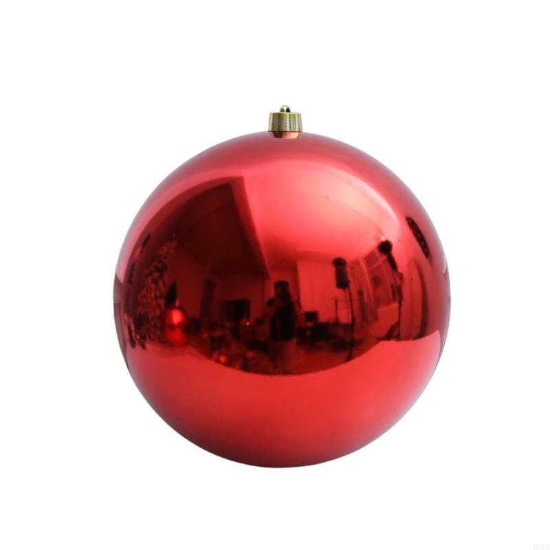 Red Glossy Finish Christmas Ball Ornament Weather Resistant Plastic Texture Suitable for Long Service Holiday Display