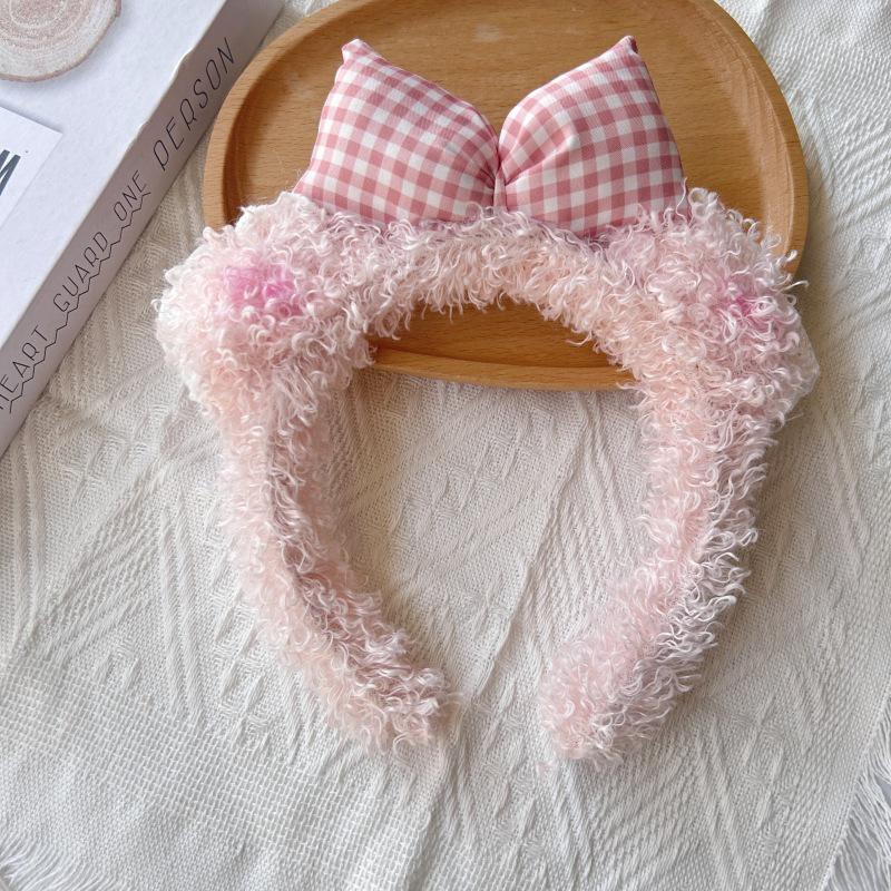 Cartoon Plush Headband: Cute Hair Accessory for Women & Kids, Perfect for Face Washing