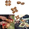 4 Pieces Appetizer Plate Handheld Snack Tray Snack Tray, Cupcake Board, with Drinks Holder for Hotel Party Catering Vegetables