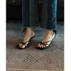 Summer High Heel Slide Sandals With Pu Upper For Elegant Womens Fashion
