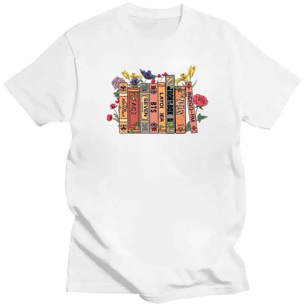 ZX TEE Korean Pop Group Solo Album Shirt Vintage Kpop Shirt Army Shirt Women's Book Flower Album T-shirt Jungkook Seven Shirt