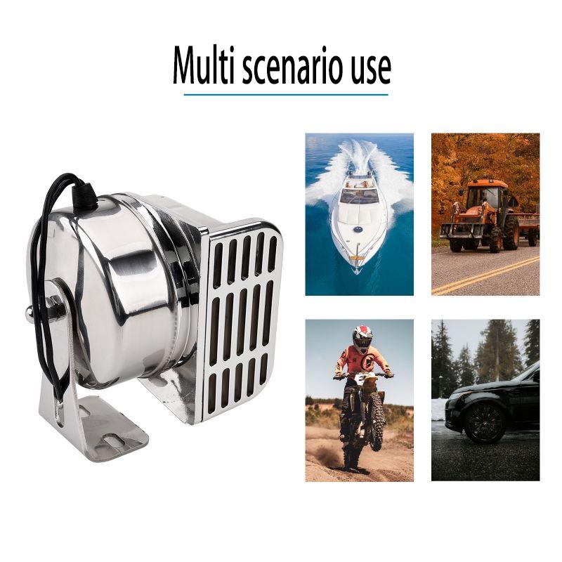 Klaxon Électrique pour Bateau Acier Inoxydable 304 Klaxon Escargot Voiture Bateau Rapide Bateau Super Fort Étanche Klaxon Aigu