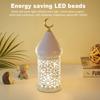 LED Decorative Atmosphere Lamp Anti-Scratch Ramadan Metal Ornaments Lamp Battery Powered Candle Holder Tea Light for Home Decor