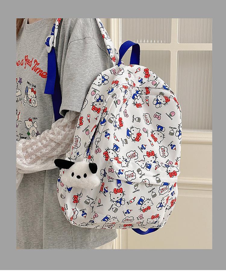 Schoolbag Large capacity middle and high school burden reduction backpack Campus cute versatile schoolbag Small fresh cartoon casual girls backpack
