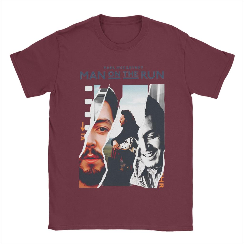 PaulsMcCartneys Unisex On The Run Unisex T Shirt Humor Tees Short Sleeve Crewneck TShirt Cotton Plus Size Clothes