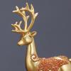 2 pcs Nordic Reindeer Figurine Crafts Resin Elk Sculpture Statue for Office Bookshelf Tabletop