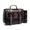 Large Capacity Motorcycle Saddlebags PU Leather Waterproof Side Bag Vintage Style Side Bag for Bike  Enthusiasts