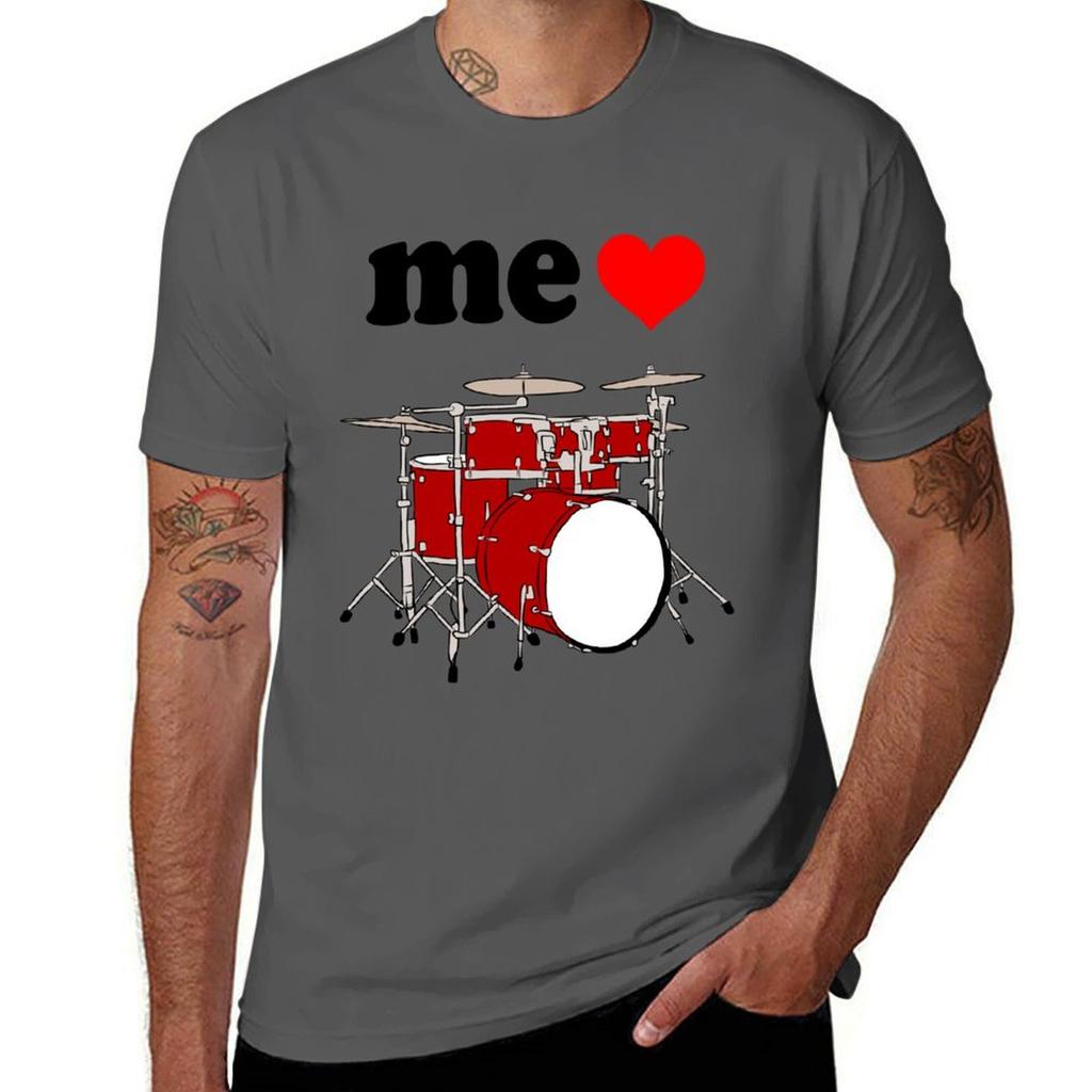 Drums T T-Shirt Shirts Cotton Dark Me Funny Shirts Quality Love T High Humor