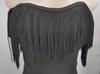 Elegant Tassel Waist-Cinching Bandage Evening Dress for Women