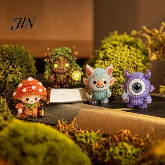 Beading Projects for Beginners Glowing Fantasy Spirits DIY Bead Kit, 3D Mini Elf Craft Set, Handmade Art Unique Gift Ideas Ornament with Instruction,