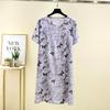 2025 Letnia Kwiatowa Marszczona Sukienka Damska Casual z Krótkim Rękawem Plus Size Luźna
