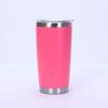20oz Vacuum Insulated Stainless Steel Travel Mug Car Outdoor Use Leakproof Portable Thermos Cup With Plastic Lid