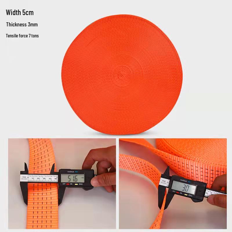 Strapazierfähige Zurrgurte für LKW und Anhänger - Flachband aus Polyester für Fracht-, Brems- und Abschleppseile.