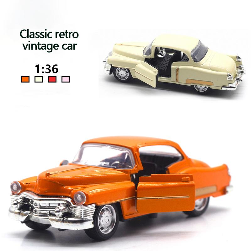 1/36 Méretarányú Cadillac Vintage Autók Ötvözet Die-Cast Húzható Hátra Fém Modell Klasszikus Autó Gyűjtői Darab Gyerekeknek Felnőtteknek Ajándék Die-Cast Nyitható Ajtós Autó