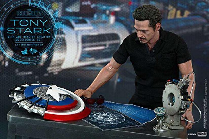 Movie Masterpiece Iron Man 2 Tony Stark Reactor Development Scale Plastic Painted Movable Figure (Arc Version) 1/6