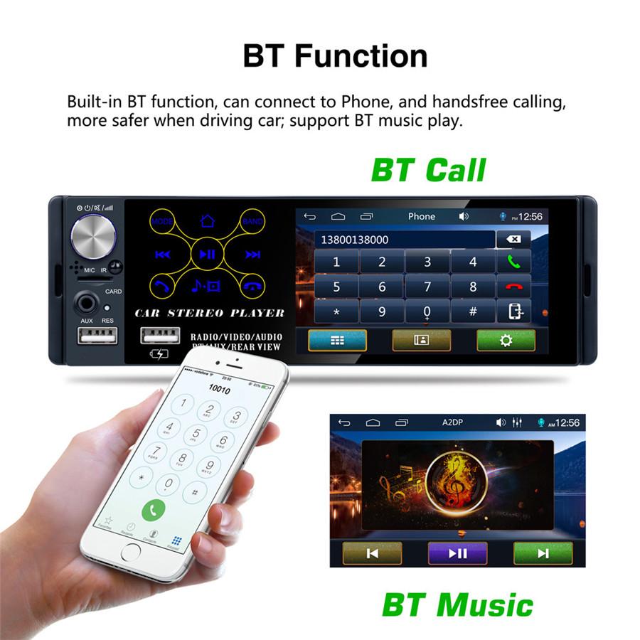 Autoradio 4,1" Touchscreen Bluetooth RMVB/MP5/Radio/Bluetooth Player AM FM Radio RDS Unterstützung Subwoofer Mikrofon