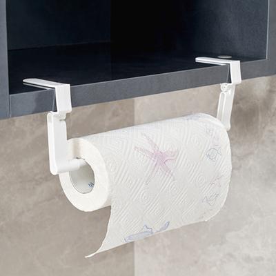 Paper Towel Holder Strong Load-bearing Punch Free Easy To Install Plastic Films Towel Hanging Storage Holder