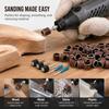 100pcs Multi-Purpose Sanding Drum Set 80 Grit 1/8inch Rotary Tool Sander  Rotary Tool Accessories