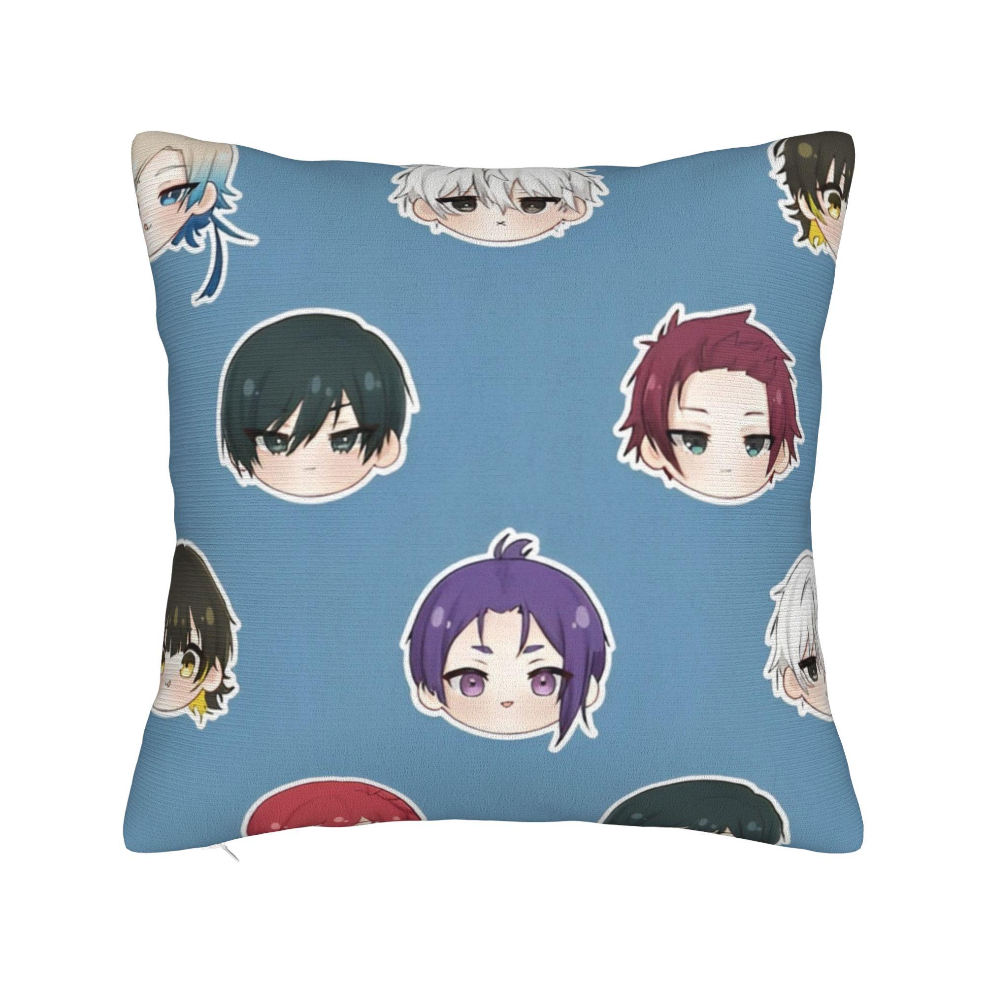 

Decorative Pillowcases Cool Isagi Rising Merch Home Blue Lock Manga Throw Pillow Case Cover Square Style Multi Size 12x12Inch