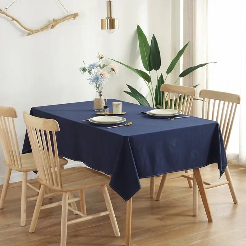 Pure Cotton Tablecloth Wholesale Simple Pure Color Washed Cotton Table Cover Wedding Shooting Background Table Green Manteles