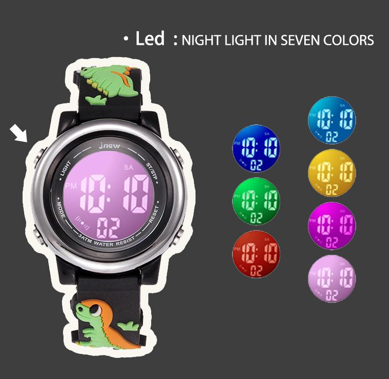 Kinderuhr Bestes Geschenk für Kinder 3-11 Jahre Dinosa 3D Cartoon Wasserdicht Geburtstagsgeschenk Kinder Armbanduhr