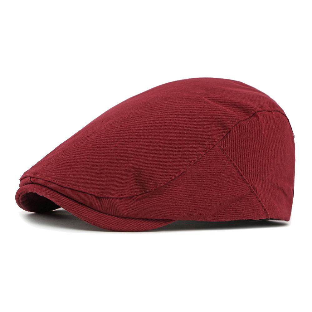 Vintage Peaked Cap Women's Beret British Youth Forward Cap Men's Solid Color Cap