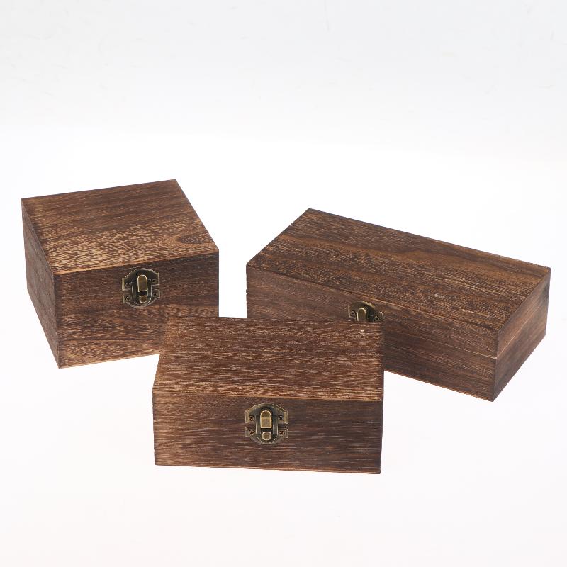New Vintage-Inspired Boxes With Lid Square Hinged Jewellery Craft Storage Box For Home Decoration DIY Hand-Made Mother's Day
