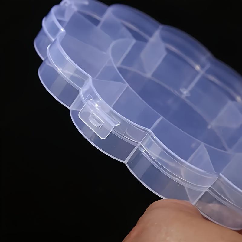 2pcs Plastic Compartment Storage Box - Sunflower Shape Storage Box with Lid for Jewelry, Hair Accessory Storage - Storage Boxes