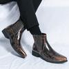Designer Brand High-end Business Dress Shoes Groom's Wedding Shoes Hot Selling Leather Ankle Boots Men's High Top Shoes Big Size