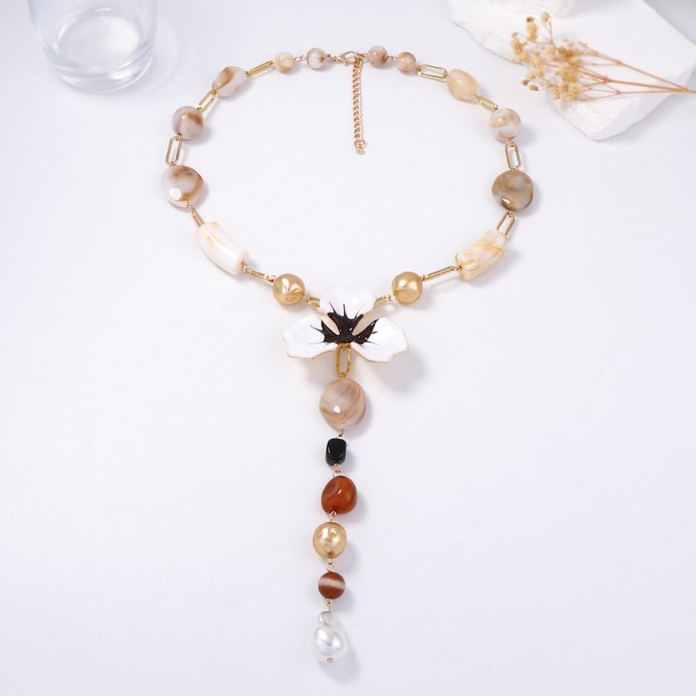 Charm Y Shape Necklace Geometric Bohemian Collarbone Chain Fashion Beach Choker Gift Style 1