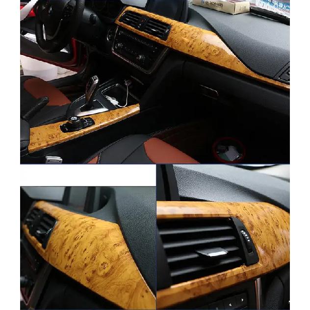 PVC Självhäftande Trä Vinylfolie Bilklistermärke Interiör Möbler Bubbelfri Trämönstrad Dekorativ Film Skåp