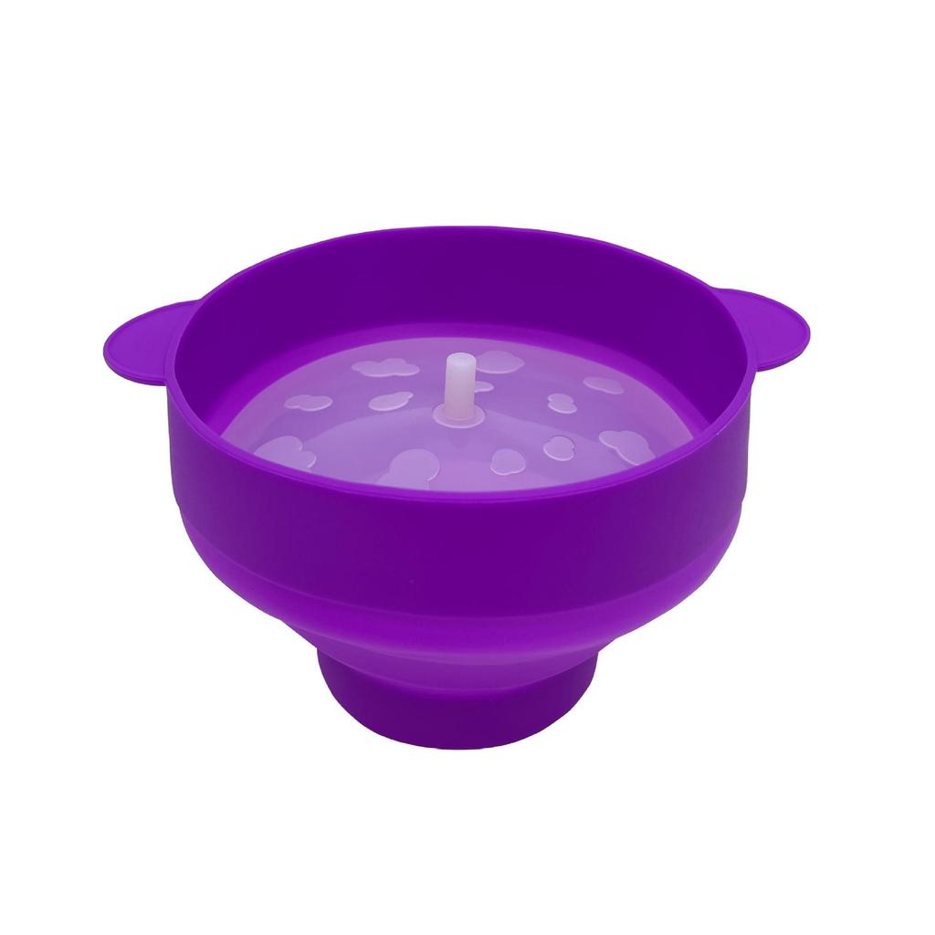 Foldable High-Temperature Resistant Silicone Popcorn Bowl for Microwave Ovens