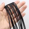 Natursteinperlen, zylindrische schwarze Achate, Perle, 2 x 4 mm, für Schmuckherstellung, DIY-Halskette, Armband, Ohrringe, Zubehör