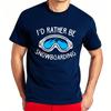 Plus Size Summer Teenagers T Shirt Id Rather Be Snowboarding Goggles Mountain Short Sleeve Travel Crew Neck Tops Unisex Tee Shirt