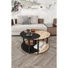 Yin Yang Unity Serenity Coffee Table Set Of 3 Oak Walnut Black 70 Cm