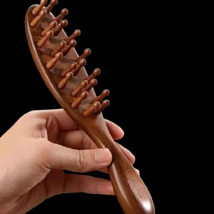Natural Head Massagers Comb For Travel Office Use Of Sandalwoods for Gentle Hair Care
