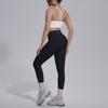 Double-sided nylon solid color cross beauty back tight nude sportswear set running fitness yoga suit set