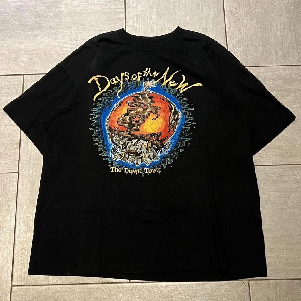 Vtg Days Of The New Band Tour Cotton Black Full Size Unisex Tee Shirt BL368
